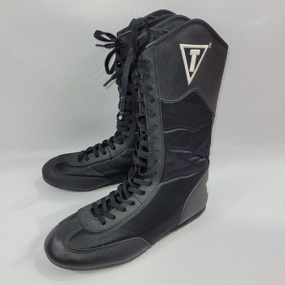 Title Boxing Boots Black Fighting Footwear - Picture 1 of 6